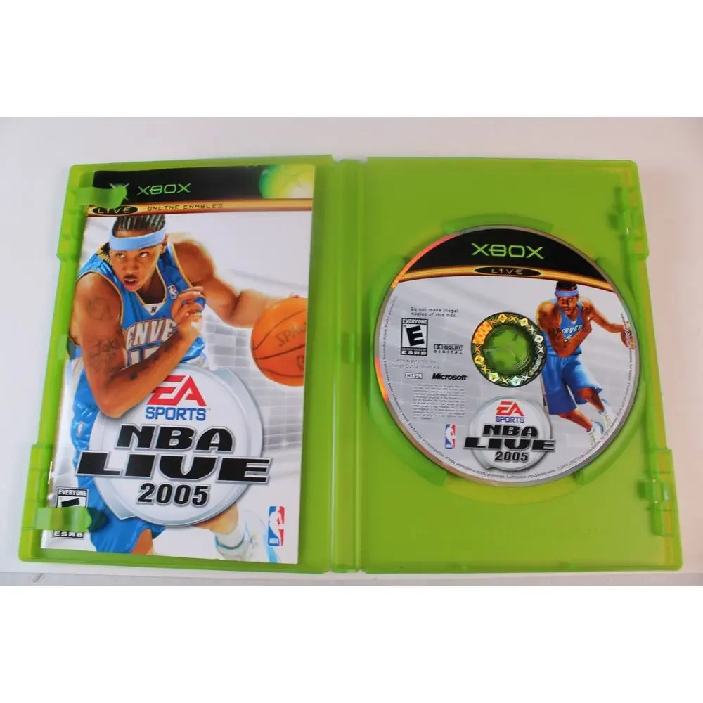 NBA Live 2005 (Microsoft Xbox, 2004) Complete w/ Manual CIB Tested